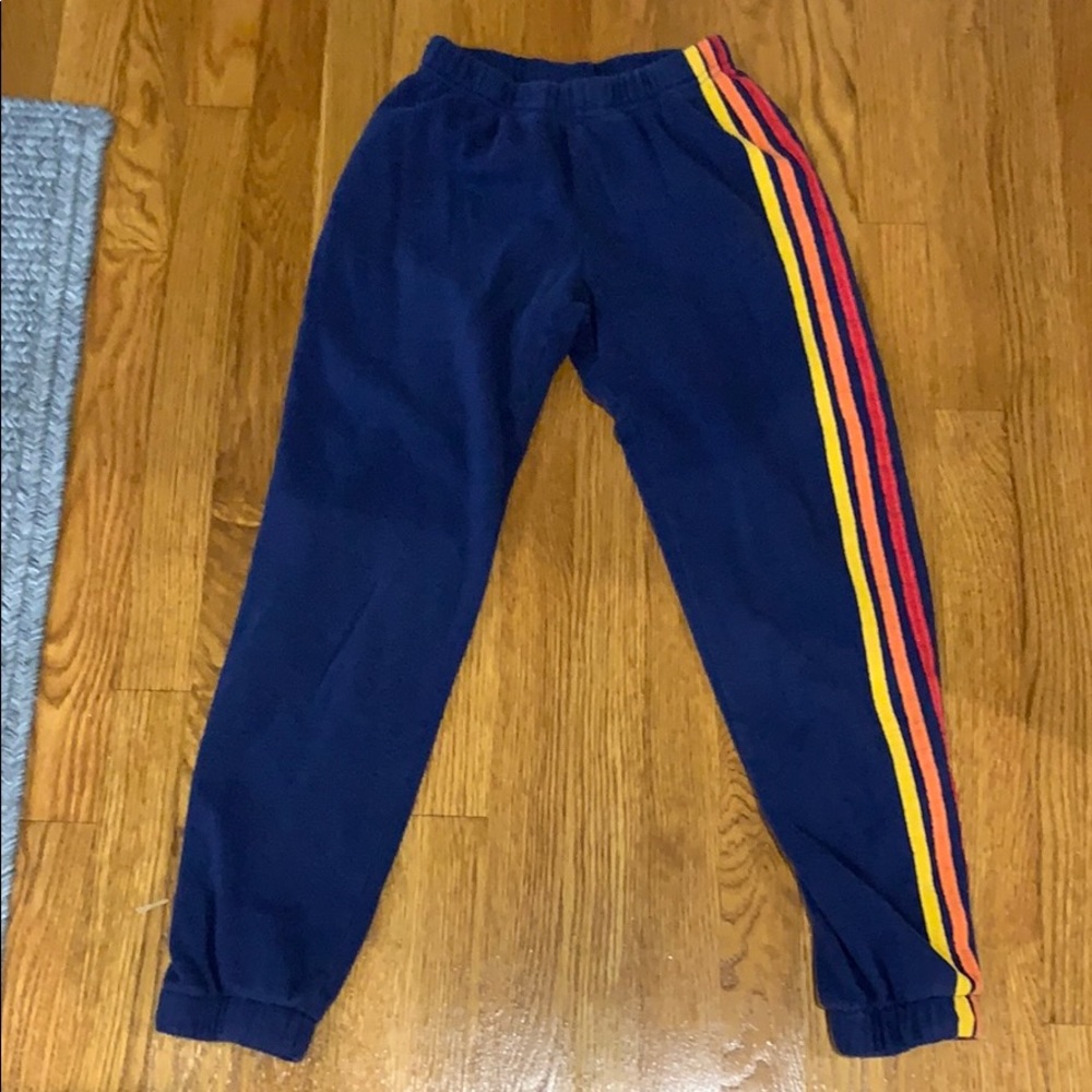 Rainbow stripe sweatpants